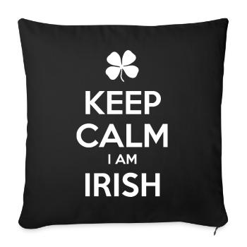 KEEP CALM JE SUIS IRLANDAIS Irlande Irlande - Housse de coussin décorative 45 x 45 cm - noir - Devant