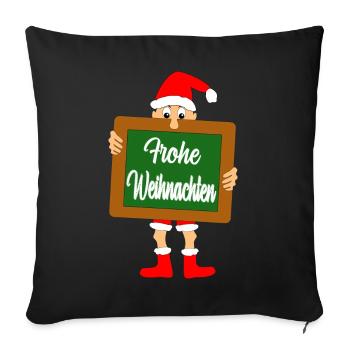 Christmas - Sofa pillowcase 17,3'' x 17,3'' (45 x 45 cm) - black - Front