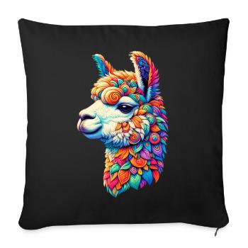 Alpaca - Sofa pillowcase 17,3'' x 17,3'' (45 x 45 cm) - black - Front