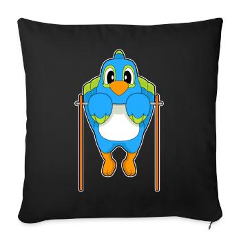 Parrot Bodybuilder Tractions Culturisme - Housse de coussin décorative 45 x 45 cm - noir - Devant