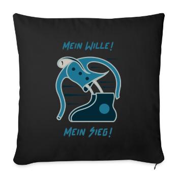 My will! My victory! - Sofa pillowcase 17,3'' x 17,3'' (45 x 45 cm) - black - Front
