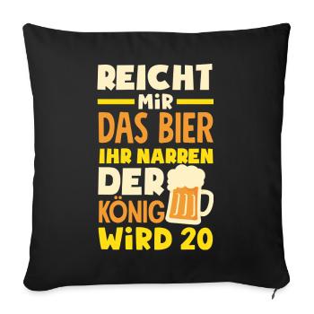 Funny 20th Birthday Gift - Sofa pillowcase 17,3'' x 17,3'' (45 x 45 cm) - black - Front