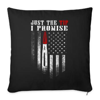 Nur der Tipp: USA-Flagge - Sofakissenbezug 45 x 45 cm - Schwarz - Vorne