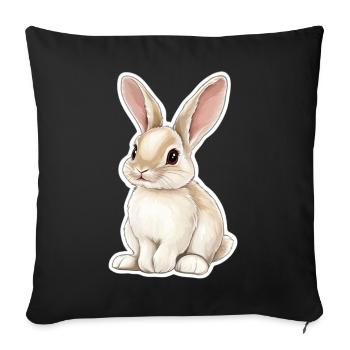 Hare - Sofa pillowcase 17,3'' x 17,3'' (45 x 45 cm) - black - Front