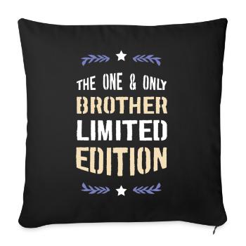 Le Frère Unique – Édition Limitée - Housse de coussin décorative 45 x 45 cm - noir - Devant