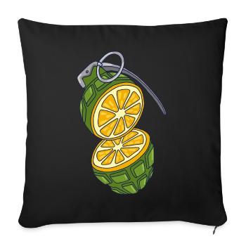 Camouflage of an Orange - Sofa pillowcase 17,3'' x 17,3'' (45 x 45 cm) - black - Front