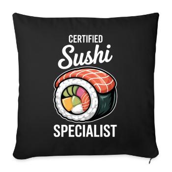 Sushi Dis Japonais Drôle de Cadeau de Sushi - Housse de coussin décorative 45 x 45 cm - noir - Devant