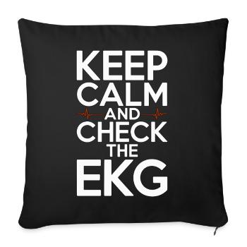 Cardiac Tech Keep Calm And Check Cardiac Imaging - Sofa pillowcase 17,3'' x 17,3'' (45 x 45 cm) - black - Front
