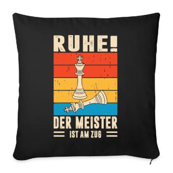 Chess Player Gifts Chess Accessories Chessboard - Sofa pillowcase 17,3'' x 17,3'' (45 x 45 cm) - black - Front
