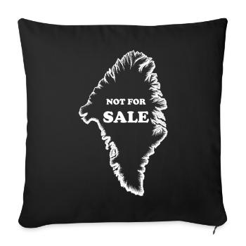 Greenland is not for sale - Free Greenland - Sofa pillowcase 17,3'' x 17,3'' (45 x 45 cm) - black - Front