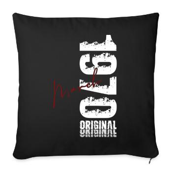 56th Birthday Gift Husband Wife March 1970 - Sofa pillowcase 17,3'' x 17,3'' (45 x 45 cm) - black - Front