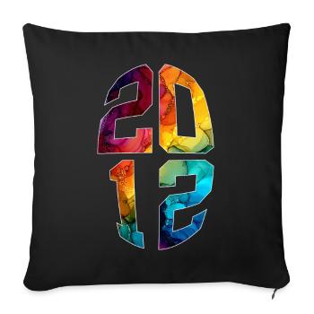 14 YEARS OLD 2012 14TH BIRTHDAY - Sofa pillowcase 17,3'' x 17,3'' (45 x 45 cm) - black - Front