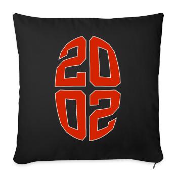 24 YEARS OLD 2002 24TH BIRTHDAY - Sofa pillowcase 17,3'' x 17,3'' (45 x 45 cm) - black - Front
