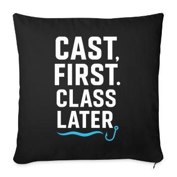 Cast First Class Later - Sofa pillowcase 17,3'' x 17,3'' (45 x 45 cm) - black - Front