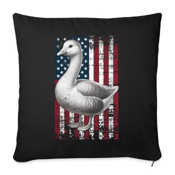 Embden Goose US Emdengans - Sofa pillowcase 17,3'' x 17,3'' (45 x 45 cm) - black - Front
