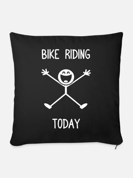 Bike riding today Fahrrad Mountainbike Downhill - Sofakissenbezug 45 x 45 cm - Schwarz