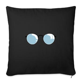 round sunglasses 1112 - Sofa pillowcase 17,3'' x 17,3'' (45 x 45 cm) - black - Front