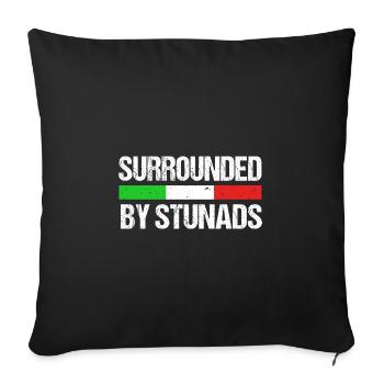 Italien Italie Italie - Housse de coussin décorative 45 x 45 cm - noir - Devant