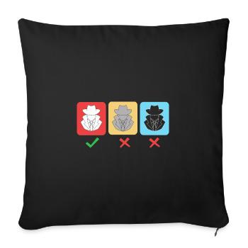 Cyber programmeur cybersécurité Hacker - Housse de coussin décorative 45 x 45 cm - noir - Devant