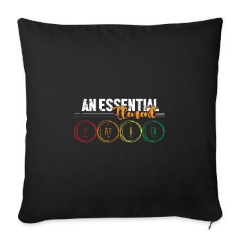 Tableau périodique - Housse de coussin décorative 45 x 45 cm - noir - Devant