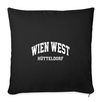 Vienna West Hütteldorf - Sofa pillowcase 17,3'' x 17,3'' (45 x 45 cm) - black - Front