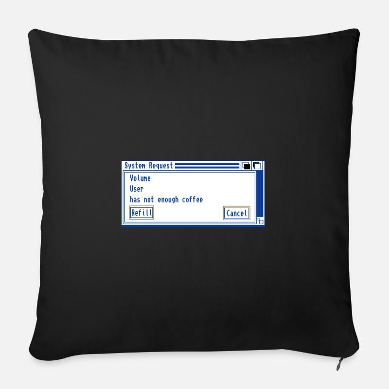 Kaffee Checkbox System Request - Sofakissenbezug 45 x 45 cm - Schwarz
