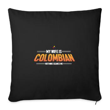 Colombie - Housse de coussin décorative 45 x 45 cm - noir - Devant
