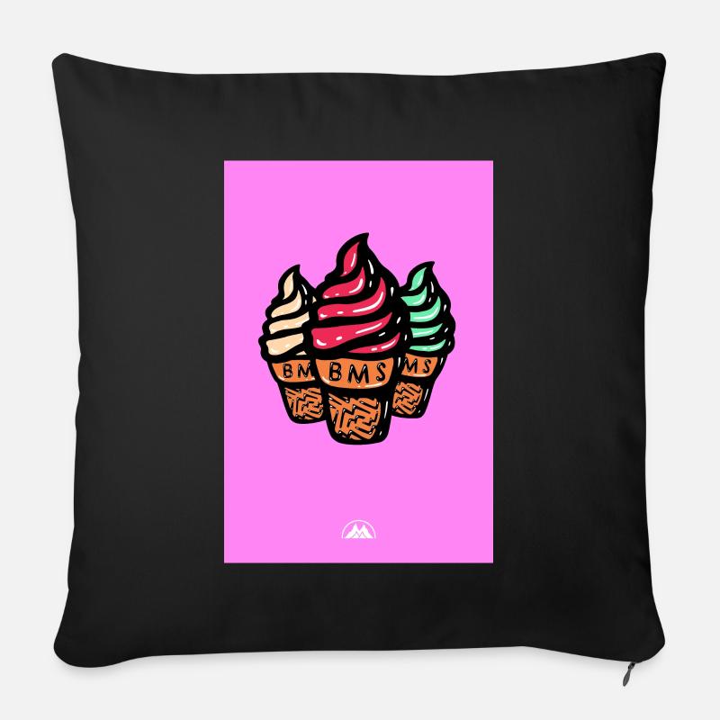 Softeis - Sofakissenbezug 45 x 45 cm - Schwarz