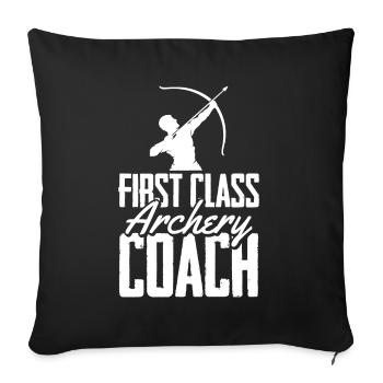 Tir à l’arc Flèche Tir à l’arc Tir à l’arc - Housse de coussin décorative 45 x 45 cm - noir - Devant