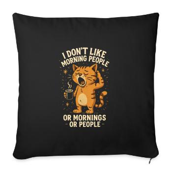 Drôle Drôle Dicton Dicton - Housse de coussin décorative 45 x 45 cm - noir - Devant
