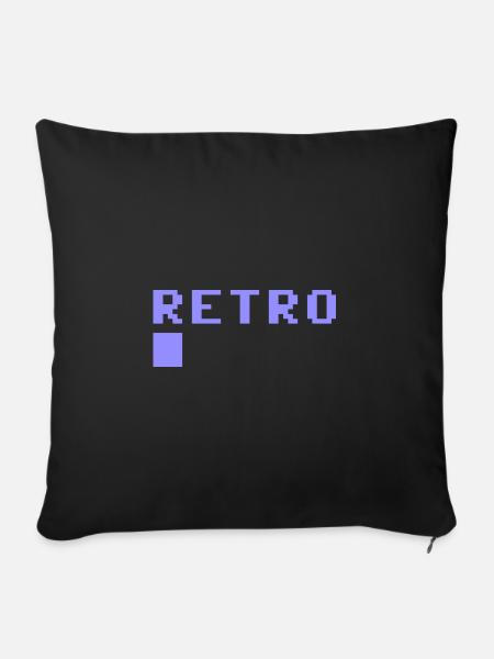 Retro 8bit - Sofakissenbezug 45 x 45 cm - Schwarz
