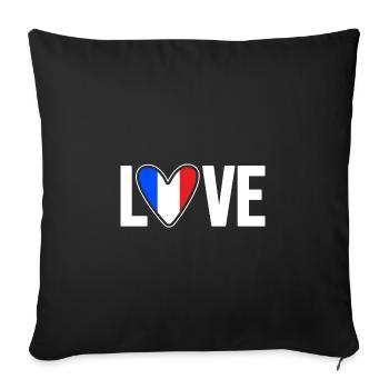 France - Sofa pillowcase 17,3'' x 17,3'' (45 x 45 cm) - black - Front