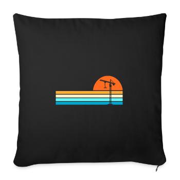 Crane operator crane - Sofa pillowcase 17,3'' x 17,3'' (45 x 45 cm) - black - Front