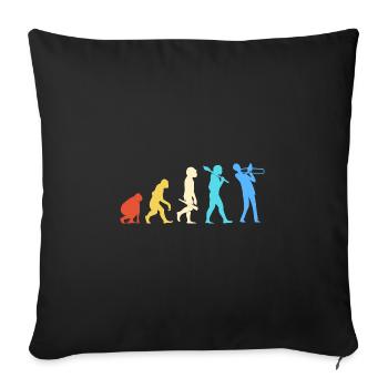 Trombone - Housse de coussin décorative 45 x 45 cm - noir - Devant