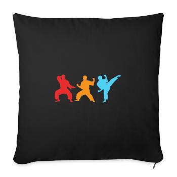 Jiu Jitsu Self Defense - Sofa pillowcase 17,3'' x 17,3'' (45 x 45 cm) - black - Front