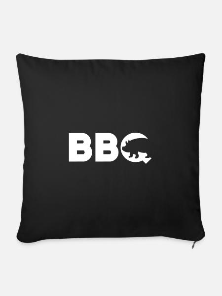 BBQ - Sofakissenbezug 45 x 45 cm - Schwarz