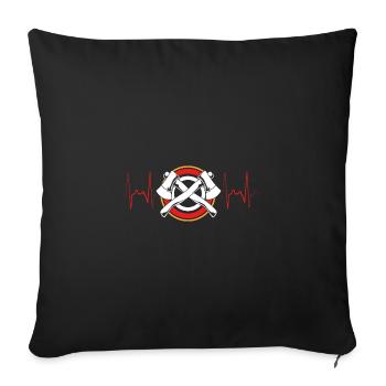 Axe Throw - Sofa pillowcase 17,3'' x 17,3'' (45 x 45 cm) - black - Front