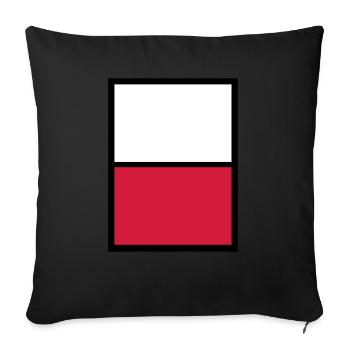Pologne Pologne Polska T-Shirt Polska Cadeaux - Housse de coussin décorative 45 x 45 cm - noir - Devant