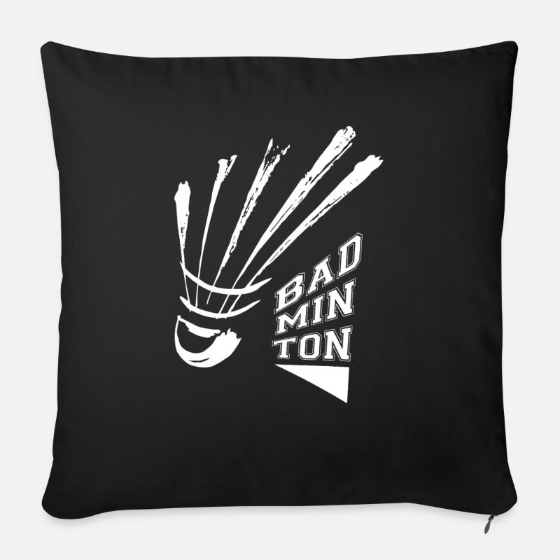 Badminton - Sofakissenbezug 45 x 45 cm - Schwarz