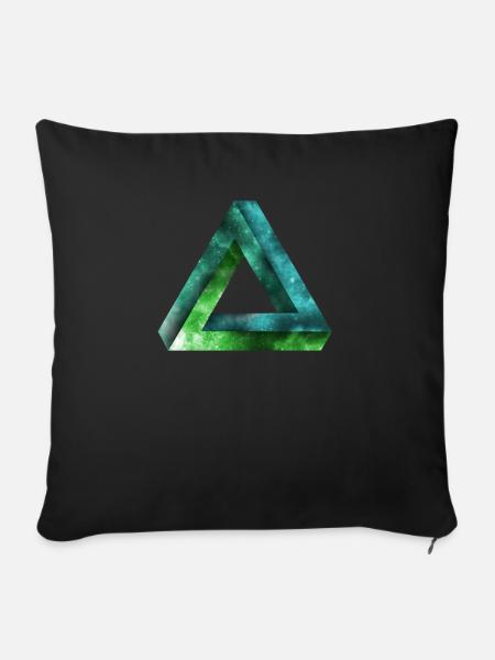penrose dreieck - Sofakissenbezug 45 x 45 cm - Schwarz