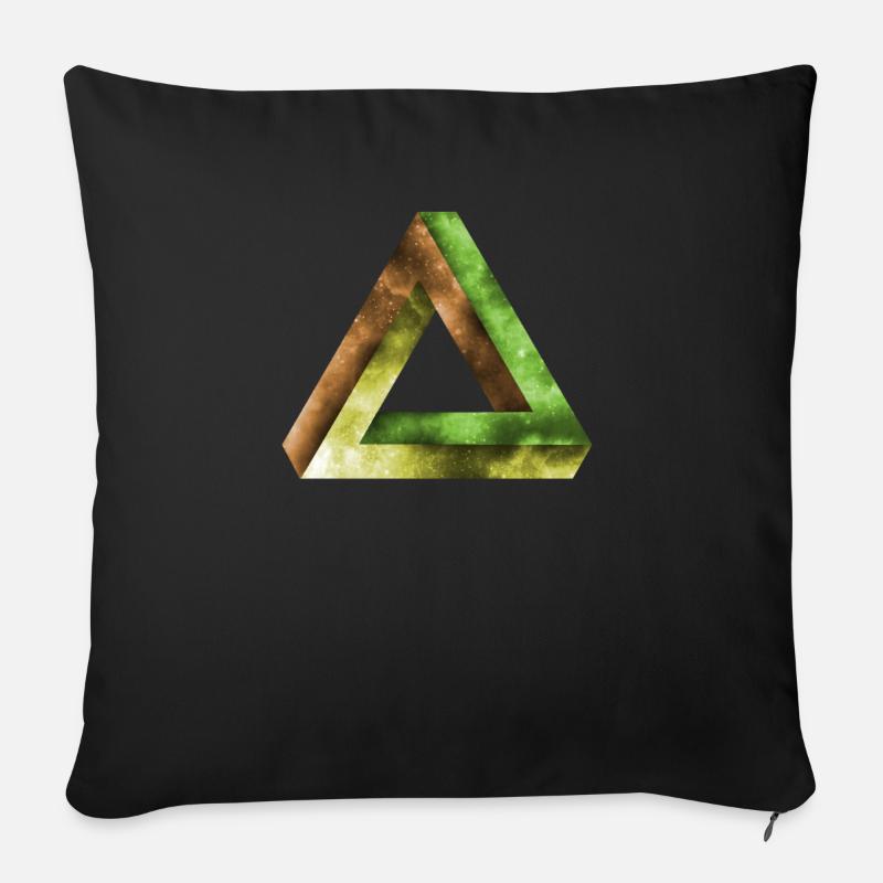 optische illusion geometrie - Sofakissenbezug 45 x 45 cm - Schwarz