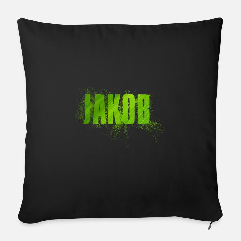 Jakob - Sofakissenbezug 45 x 45 cm - Schwarz