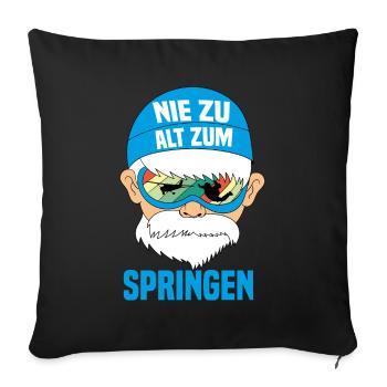 Fallschirmspringen Fallschirm Luftsport - Sofakissenbezug 45 x 45 cm - Schwarz - Vorne