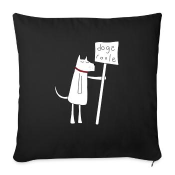 Dogs Roole - Sofa pillowcase 17,3'' x 17,3'' (45 x 45 cm) - black - Front
