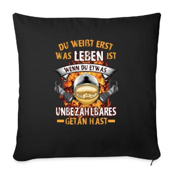 FW - Unbezahlbares getan - Sofakissenbezug 45 x 45 cm - Schwarz - Vorne