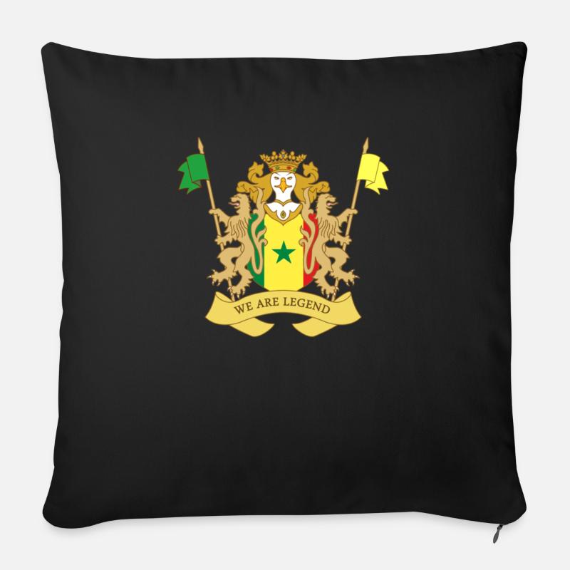 BLAZON SENEGAL - Sofakissenbezug 45 x 45 cm - Schwarz