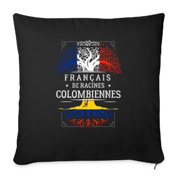Racines Colombiennes - Housse de coussin décorative 45 x 45 cm - noir - Devant