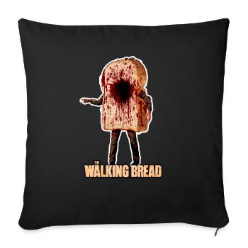 The Walking Bread - Sofakissenbezug 45 x 45 cm - Schwarz - Vorne