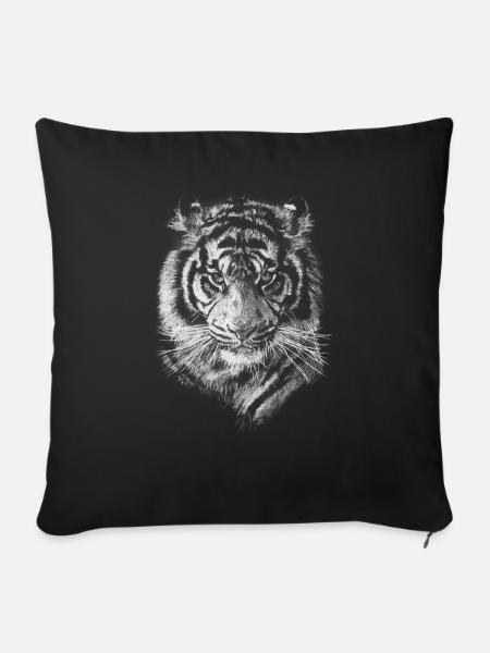 Tiger - Sofakissenbezug 45 x 45 cm - Schwarz