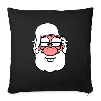 manteau de pyjama de grand-père - Housse de coussin décorative 45 x 45 cm - noir - Devant